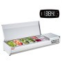 Stație de preparare pizza pentru salată frigorifică VEVOR 155 W Gardă inoxidabilă CE