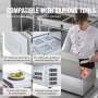 VEVOR Countertop Refrigerated Salad Pizza Prep Station 165 W Stainless Guard CE