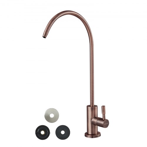 VEVOR Ro Water Faucet, Lead-Free Stainless Steel Faucet, Drinking Water Faucets with Solid Brass Valve, Anti-Rust & Durability Drinking Water Faucets For Kitchen, Bar Counter, Cafe, Antique Bronze