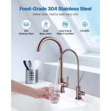 VEVOR Ro Water Faucet, Lead-Free Stainless Steel Faucet, Drinking Water Faucets with Solid Brass Valve, Anti-Rust & Durability Drinking Water Faucets For Kitchen, Bar Counter, Cafe, Antique Bronze