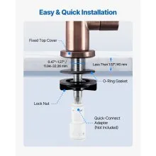 VEVOR Ro Water Faucet, Lead-Free Stainless Steel Faucet, Drinking Water Faucets with Solid Brass Valve, Anti-Rust & Durability Drinking Water Faucets For Kitchen, Bar Counter, Cafe, Antique Bronze