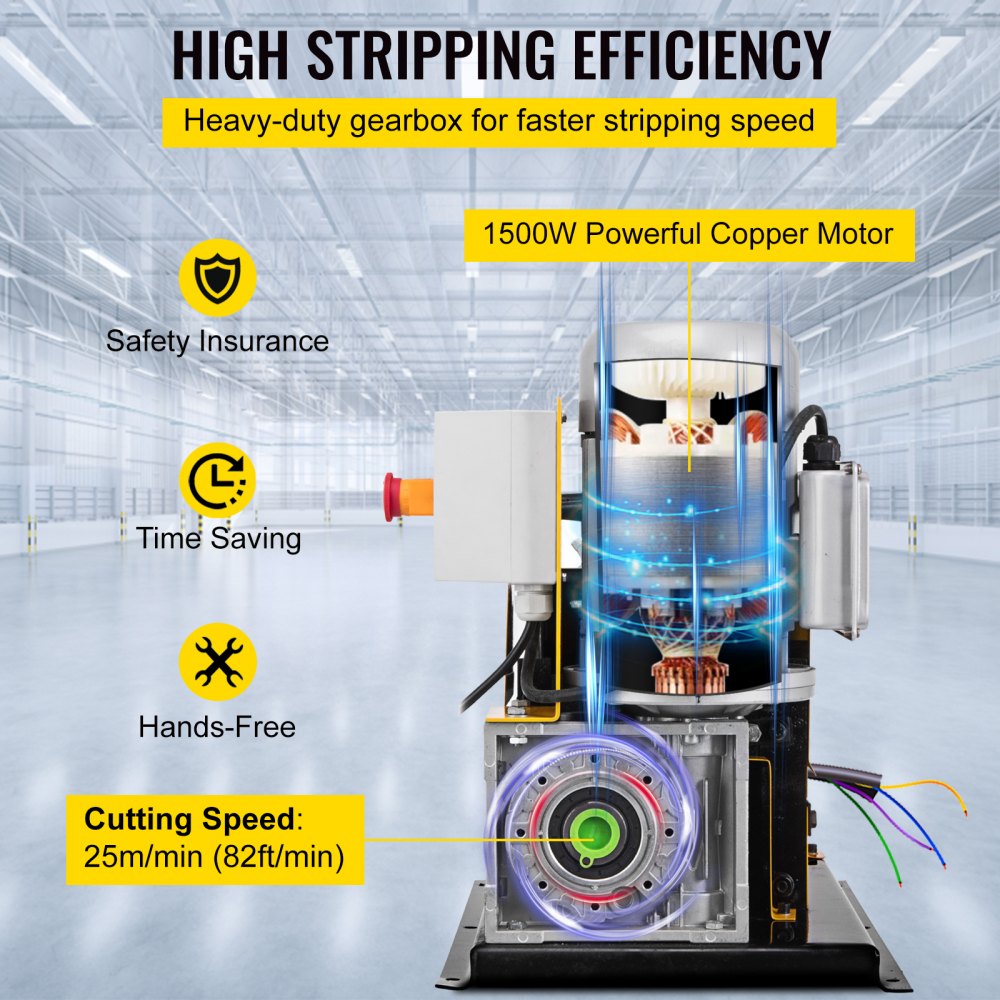 VEVOR Electric Wire Stripping Machine Portable Scrap Cable for Copper Recycling