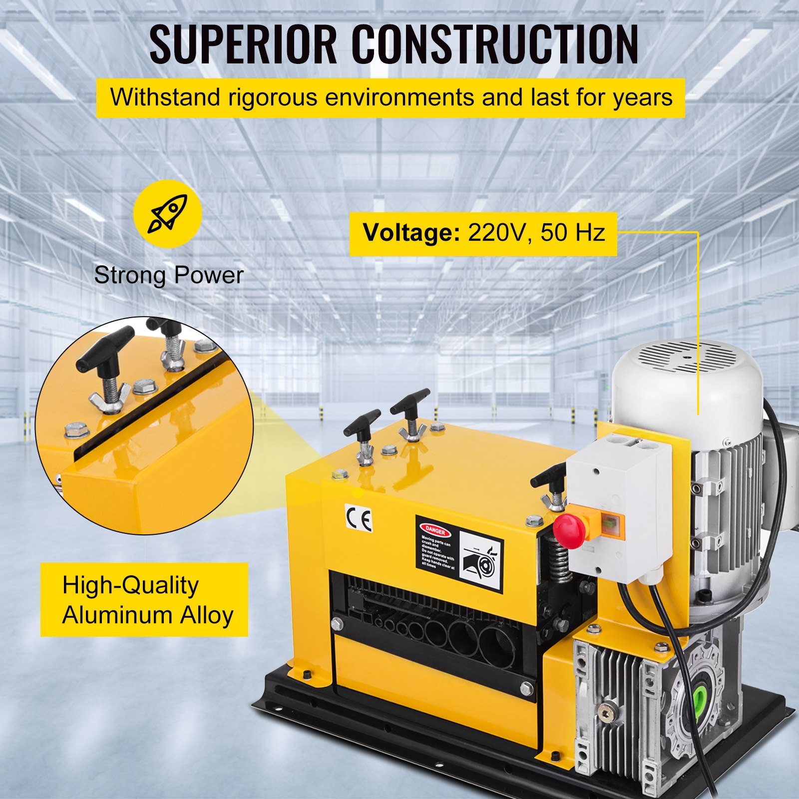 VEVOR Electric Wire Stripping Machine Portable Scrap Cable for Copper Recycling