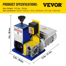 VEVOR Automatic Electric Wire Stripping Machine 0.05"-0.98", Cable Wire Stripper Machine, Portable Wire Stripper Machine for Scrap Copper Recycling, Including A Extra Blade(Dark Blue)