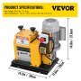 VEVOR Wire Stripping Machine 0.079"- 0.79" OD, Automatic Wire Stripping Machine 4 Cutting Channels & 1 Cutting Slot,Wire Stripping Tool 5-Blade, for Copper Recycling