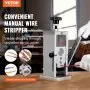 VEVOR Manual Wire Stripping Machine,0.06-1.57 in Copper Stripper with Hand Crank or Drill Powered, Visible Stripping Depth Reference, Portable Aluminum Frame Wire Peeler for Scrap Copper Recycling