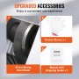 VEVOR wire stripping machine accessories: spring steel blade, thick gloves, and manual with guide.