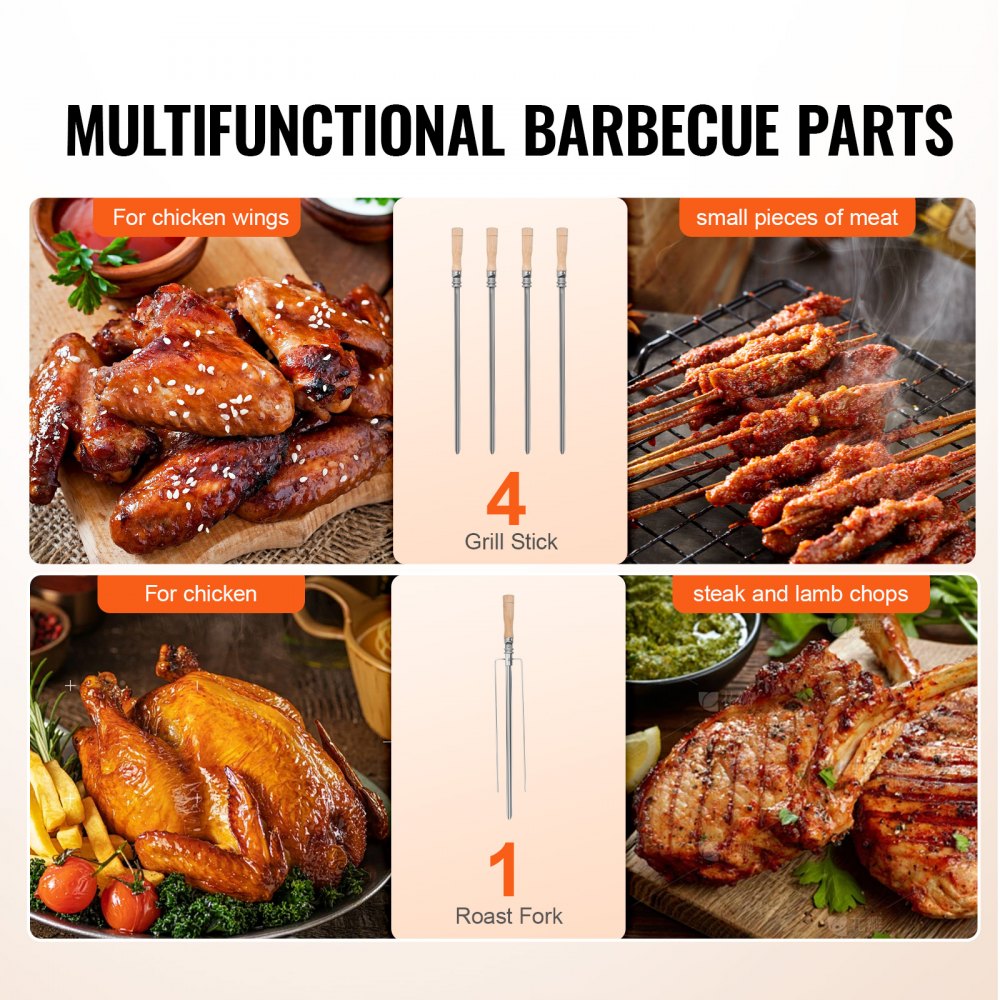 VEVOR Shawarma Grill Machine, 2 Strings of Barbecue Capacity, Chicken Shawarma Cooker Machine, Electric Broiler Gyro Rotisserie Oven Doner Kebab Machine, for Home Restaurant Kitchen Parties