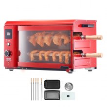 VEVOR Shawarma Grill Machine, 2 Strings of Barbecue Capacity, Chicken Shawarma Cooker Machine, Electric Broiler Gyro Rotisserie Oven Doner Kebab Machine, for Home Restaurant Kitchen Parties