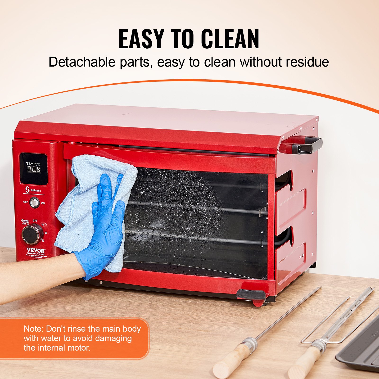 VEVOR Shawarma Grill Machine, 2 Strings of Barbecue Capacity, Chicken Shawarma Cooker Machine, Electric Broiler Gyro Rotisserie Oven Doner Kebab Machine, for Home Restaurant Kitchen Parties