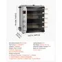 VEVOR Countertop Vertical Oven Brazilian Flame 5 Auto Rotating Skewers, for Steak, Fish, Lamb Leg, Outdoor Gas Heating Rotisserie Shawarma Machine, Meat Kebab Grill, with Curved Glass Door