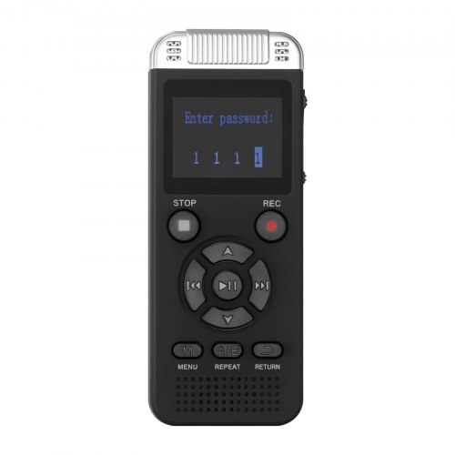 128GB Voice Activated Recorder With Tripod & Phone OTG - 9280 Hours Storage, Dual Mic, Password, For Lectures/Meetings