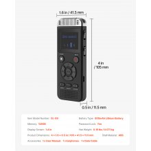 Digital Voice Recorder 128GB Voice Activated Audio Recorder with Playback USB