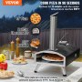 Horno de pizza portátil para exteriores VEVOR de 12" con pellets de madera y rotación para acampar