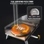 VEVOR 30.5 cm Outdoor Pizza Oven Portable Wood Pellet Pizza Oven Iron Spray Camping