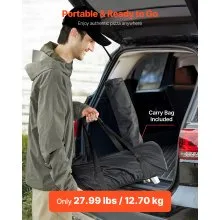 VEVOR Dual Fuel Pizza Oven Outdoor, 12 in Wood Fire & Propane Gas Pizza Oven, Pellet & Propane Pizza-Maker with Thermometer, Iron Spray Electric Rotation Pizza-Cook for Outside Camping & Backyard