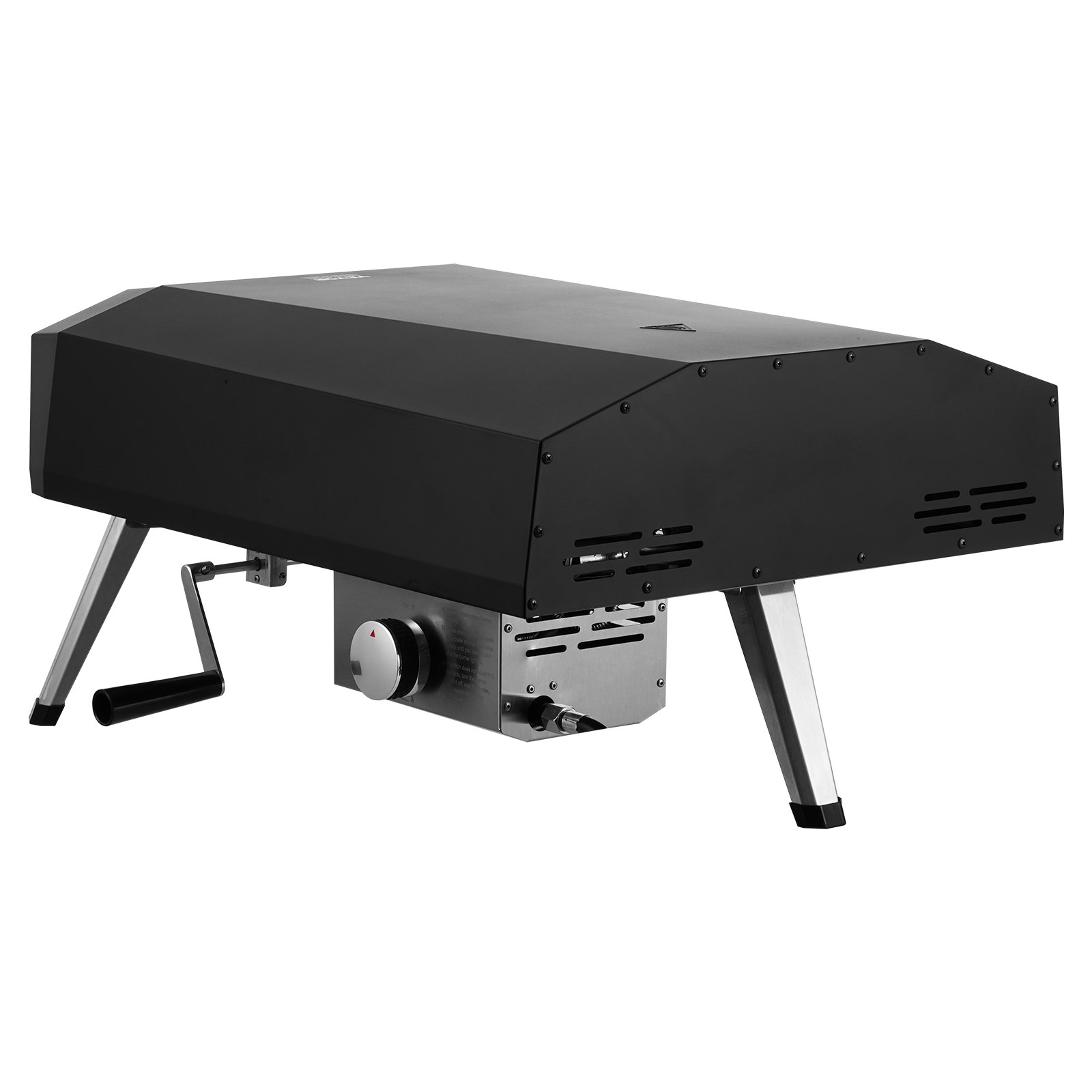 VEVOR Outdoor Pizza Oven, 16" Gas Fired Pizza Maker, Portable Outside Pizza Grill with Thickened Cordierite Pizza Stone, Waterproof Cover, Iron Spray Gas Oven with Foldable Leg for Camping & Backyard
