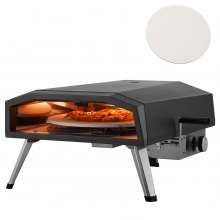 VEVOR 13" Outdoor Pizza Oven Portable Gas Oven Iron Spray Foldable for Camping