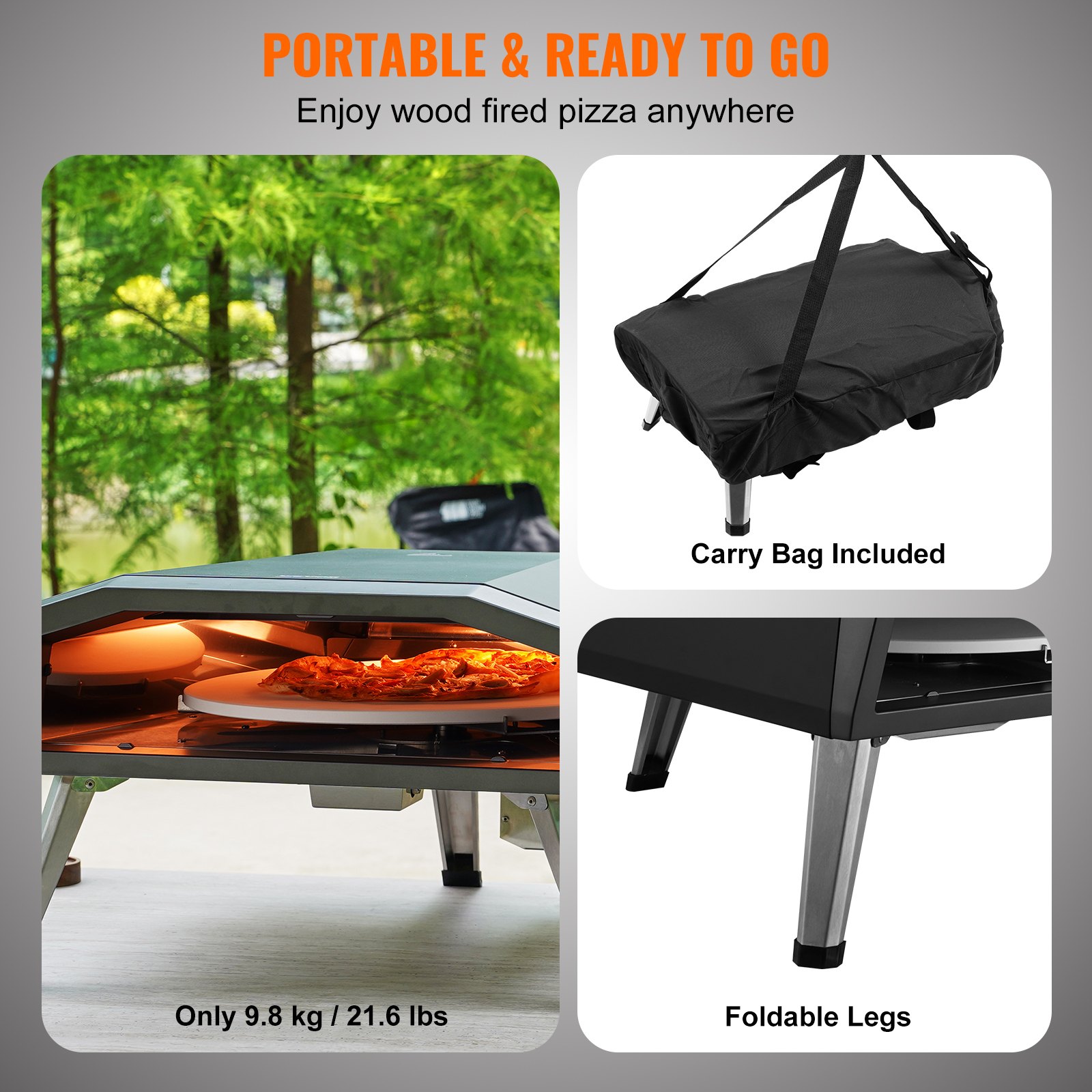13" Outdoor Pizza Oven Portable Gas Oven Iron Spray Foldable for Camping 13" Outdoor Pizza Oven Portable Gas Oven Iron Spray Foldable for Camping