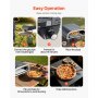 12" Outdoor Pizza Oven Portable Gas Oven Iron Spray  for Camping