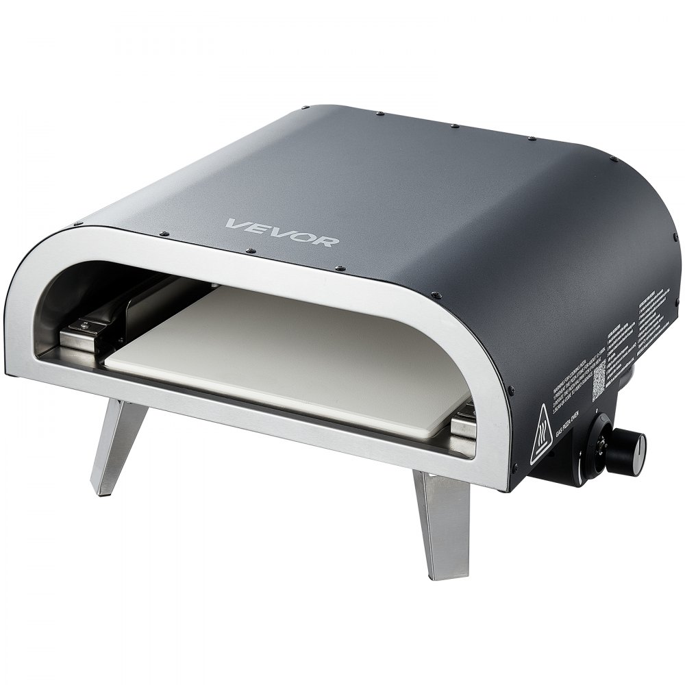 VEVOR Propane Outdoor Pizza Oven, 12 Inch Gas Pizza Maker, Portable Pizza-Cooker with Thickened Pizza-Stone, Carry Bag, Pizza-Oven for Outside Backyard Patio Camping, Black