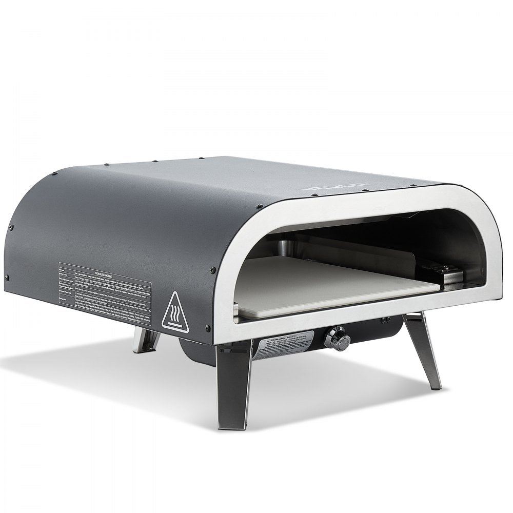 VEVOR Propane Outdoor Pizza Oven, 12 Inch Gas Pizza Maker, Portable Pizza-Cooker with Thickened Pizza-Stone, Carry Bag, Pizza-Oven for Outside Backyard Patio Camping, Black