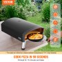 VEVOR Horno de pizza para exteriores de 12" Horno de gas portátil Plancha pulverizadora Plegable para acampar