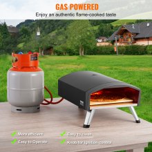 VEVOR 12" Outdoor Pizza Oven Portable Gas Oven Iron Spray Foldable for Camping