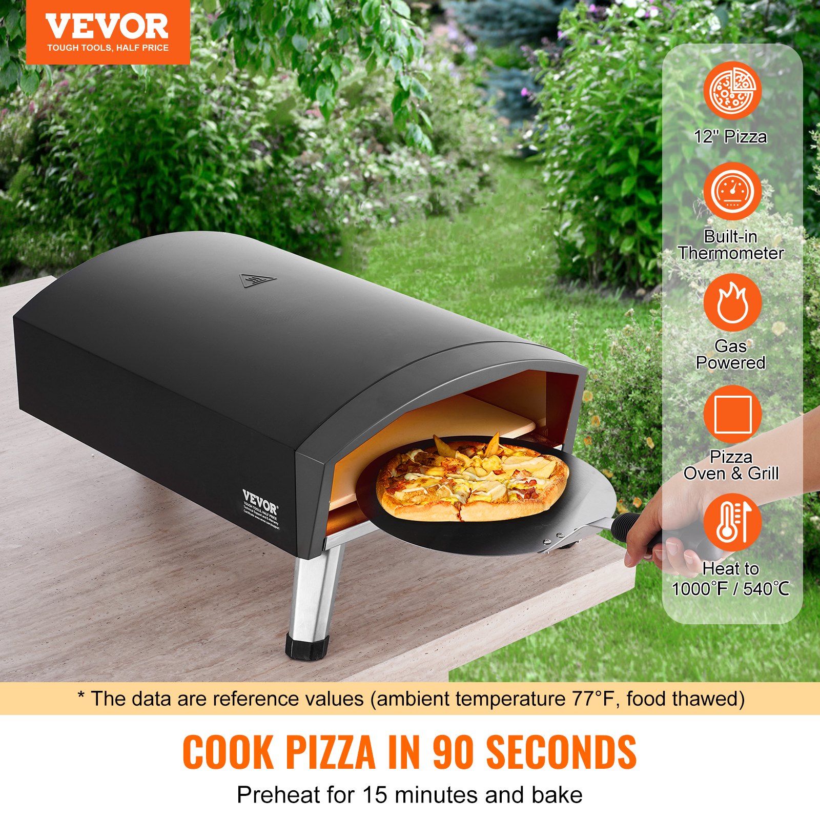 12" Outdoor Pizza Oven Portable Gas Oven Iron Spray Foldable for Camping 12" Outdoor Pizza Oven Portable Gas Oven Iron Spray Foldable for Camping
