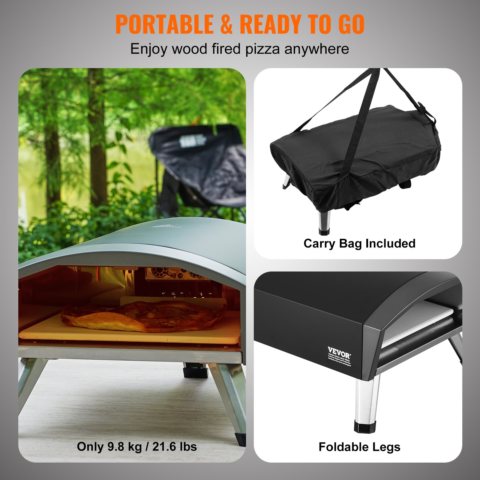 12" Outdoor Pizza Oven Portable Gas Oven Iron Spray Foldable for Camping 12" Outdoor Pizza Oven Portable Gas Oven Iron Spray Foldable for Camping