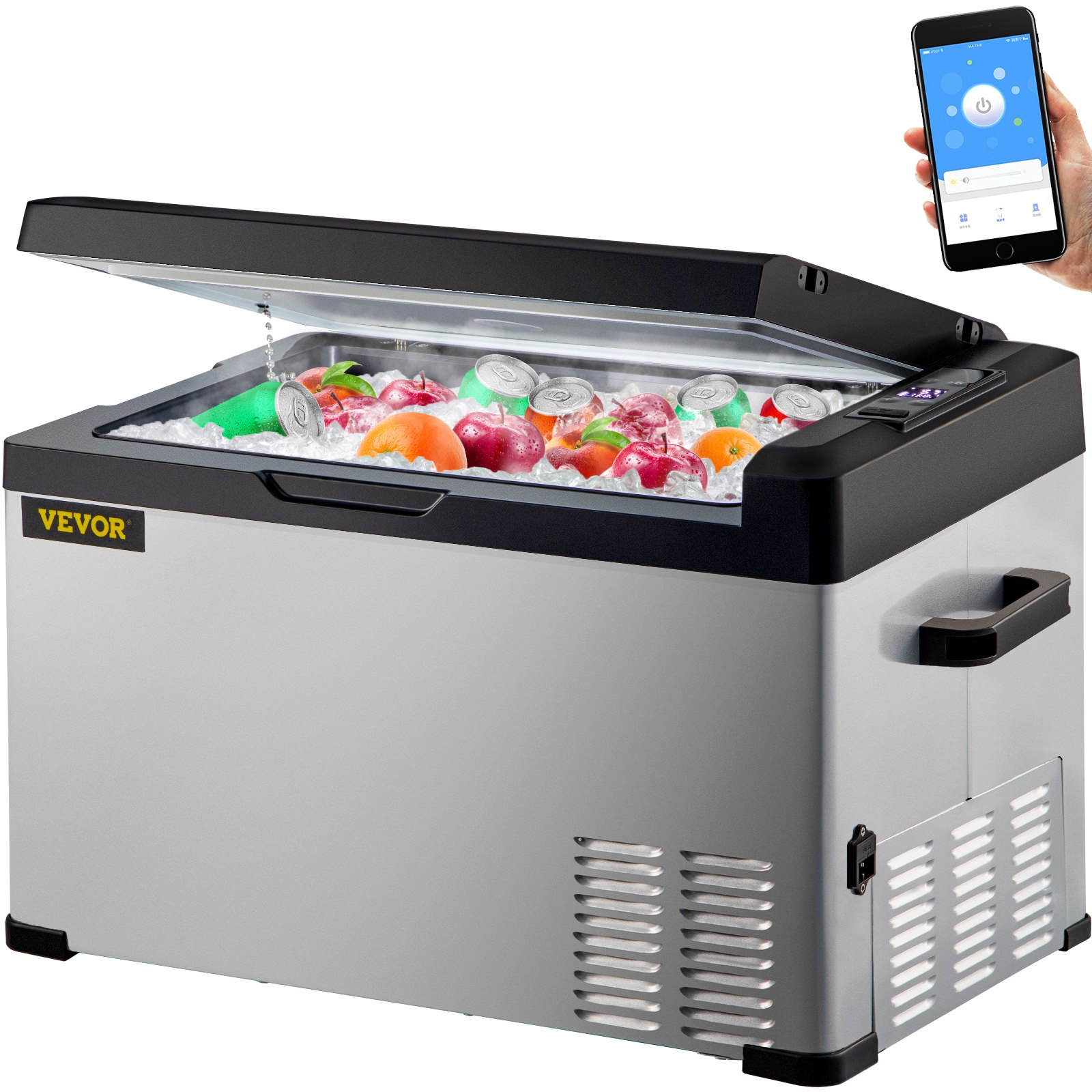 12 Volt Refrigerator, Portable Refrigerator (-4℉~68℉) With APP Control Car Compressor Fridge Cooler 12V/24V DC and 110-220V AC For Camping, Road Trip, Boat, Skincare, Outdoor and Home (32 Quart) 12 Volt Refrigerator, Portable Refrigerator (-4℉~68℉) With APP Control Car Compressor Fridge Cooler 12V/24V DC and 110-220V AC For Camping, Road Trip, Boat, Skincare, Outdoor and Home (32 Quart)