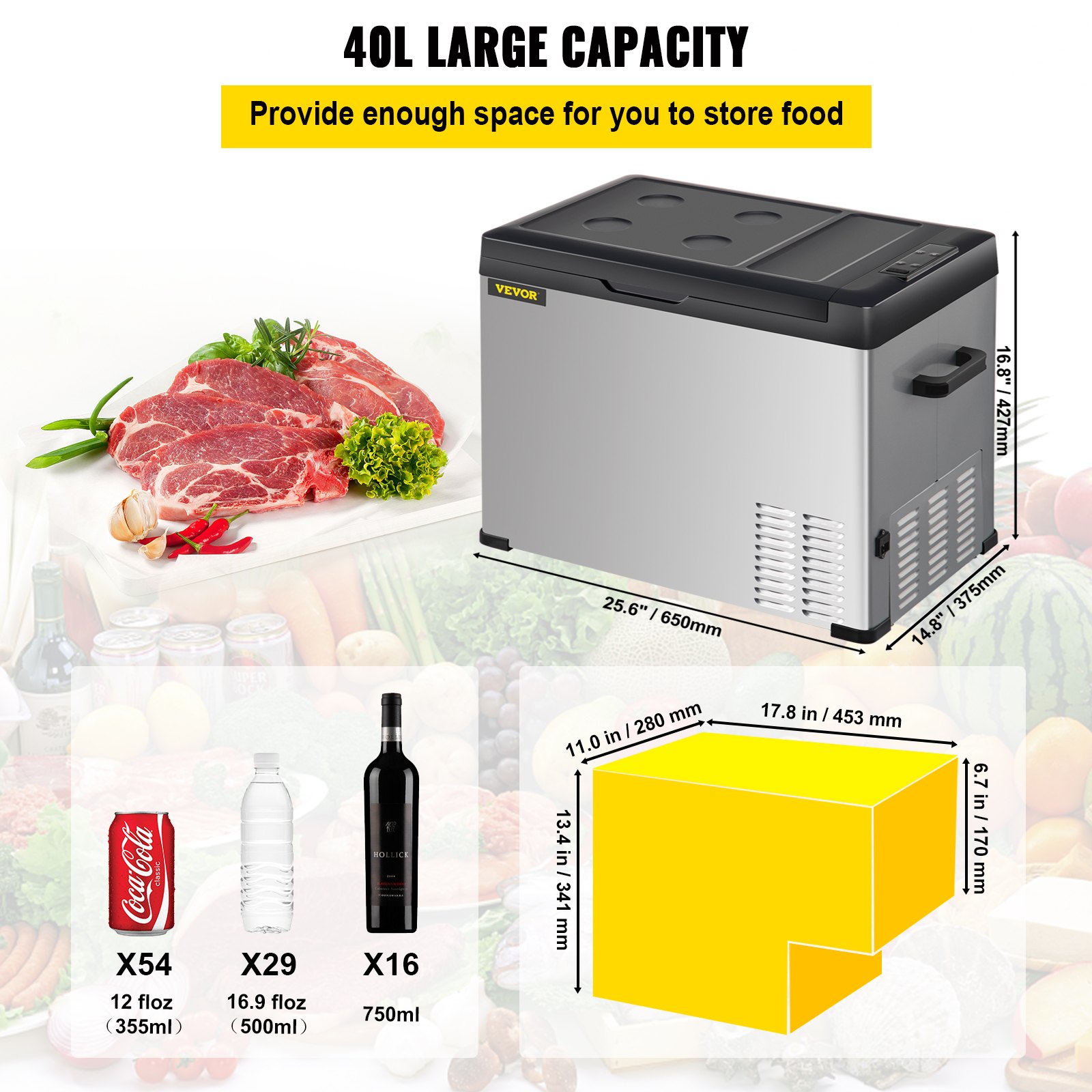 12 Volt Refrigerator, Portable Refrigerator (-4℉~68℉) With APP Control Car Compressor Fridge Cooler 12V/24V DC and 110-220V AC For Camping, Road Trip, Boat, Skincare, Outdoor and Home (42 Quart) 12 Volt Refrigerator, Portable Refrigerator (-4℉~68℉) With APP Control Car Compressor Fridge Cooler 12V/24V DC and 110-220V AC For Camping, Road Trip, Boat, Skincare, Outdoor and Home (42 Quart)