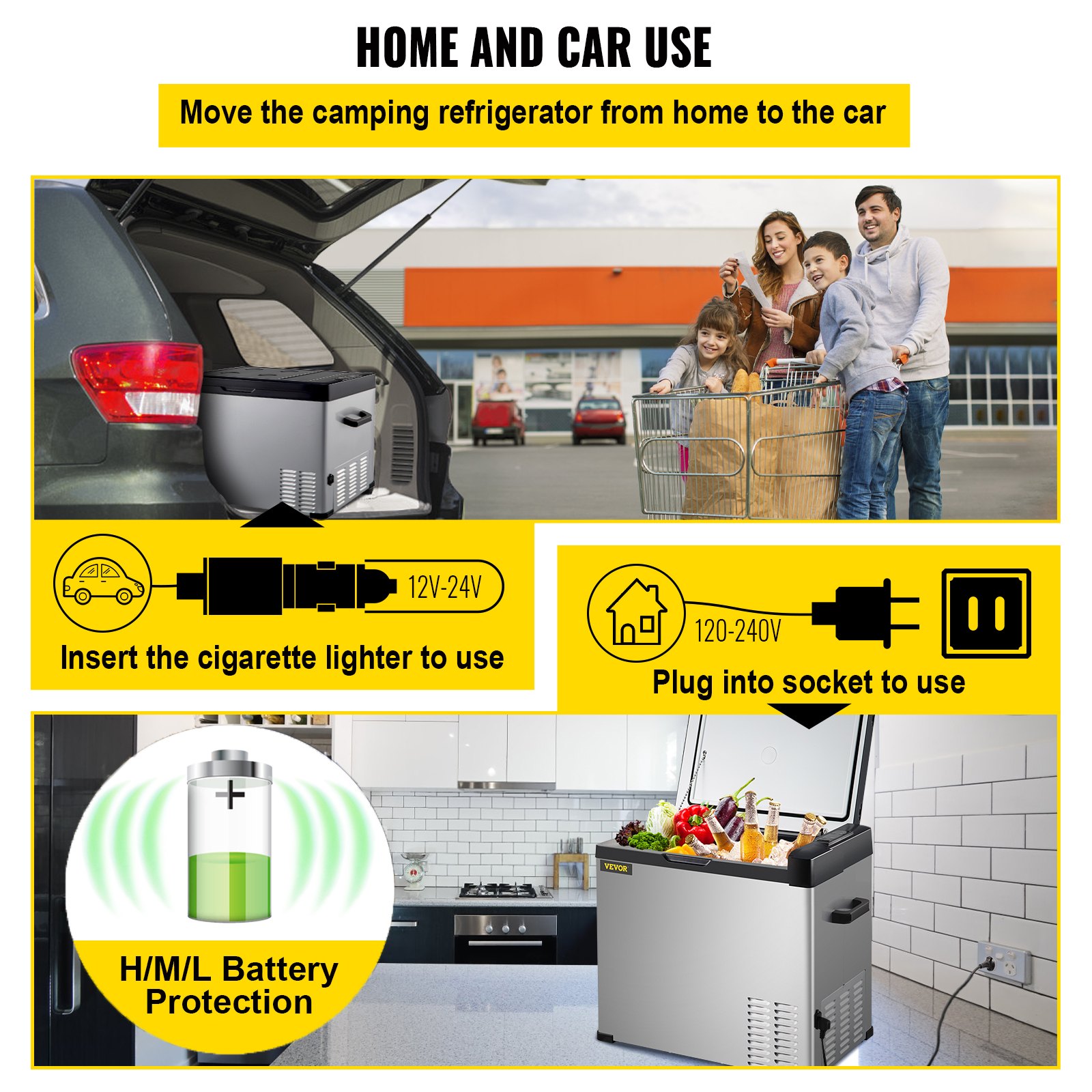 12 Volt Refrigerator, Portable Refrigerator (-4℉~68℉) With APP Control Car Compressor Fridge Cooler 12V/24V DC and 110-220V AC For Camping, Road Trip, Boat, Skincare, Outdoor and Home (53 Quart) 12 Volt Refrigerator, Portable Refrigerator (-4℉~68℉) With APP Control Car Compressor Fridge Cooler 12V/24V DC and 110-220V AC For Camping, Road Trip, Boat, Skincare, Outdoor and Home (53 Quart)