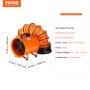 VEVOR Portable Ventilator, 304.8mm Heavy Duty Cylinder Fan with 10m Duct Hose, 367W Strong Shop Exhaust Blower 2574CFM, Industrial Utility Blower for Sucking Dust, Smoke, Smoke Home/Workplace