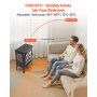 25.5 Inch Freestanding Electric Fireplace Heater 1500W Adjustable Flames Remote