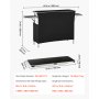 VEVOR Folding Portable Bar Table, 1100 x 390 x 880 mm, with Carry Bag, Storage Shelf, and Detachable Skirt, Quick and Easy Setup, Foldable Mobile Bartending Station for Events, Party, Tradeshow