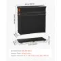 VEVOR Folding Portable Bar Table, 1105 x 390 x 1010 mm, with Carry Bag, 2 Storage Shelves, and Detachable Skirt, Quick and Easy Setup, Foldable Mobile Bartending Station for Events, Party, Tradeshow