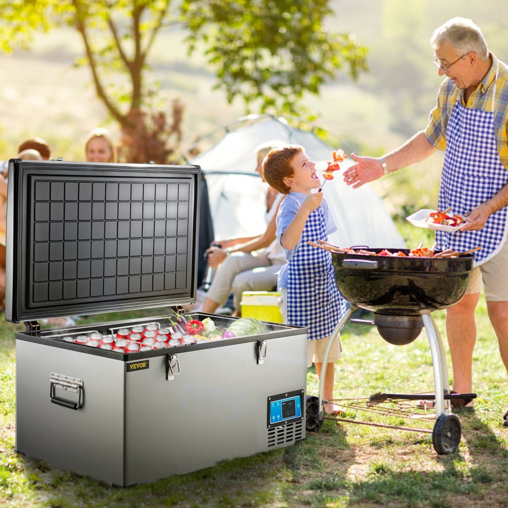 VEVOR 12volt Car Refrigerator Portable Freezer 90Qt Camping Refrigerator Outdoor