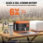 VEVOR Portable Centrale électrique Générateur solaire 296Wh 300W Batterie au lithium de secours