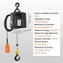 VEVOR 3-in-1 Portable Electric Hoist Winch 499 kg Wired/Wireless Remote Control