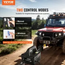 VEVOR 1100 lbs Electric Hoist Winch, 2-in-1 1500W Portable Power Winch Crane, 23 ft Lifting Height, Attic lift with Wireless Remote Control, for Garage, Warehouse, Factory Lifting Towing