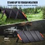 VEVOR bærbart monokrystallinsk solpanel 120W foldbart ETFE solcelleopladersæt