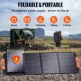 VEVOR Portable Monocrystalline Solar Panel, Monocrystallin120W Foldable e ETFE Solar Charger, 23% Efficiency Solar Panel with Type C, DC 18V, QC3.0 USB Port, IP67 Waterproof for Home, Off Grid, Hiking