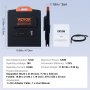 VEVOR Portable Monocrystalline Solar Panel, Monocrystallin120W Foldable e ETFE Solar Charger, 23% Efficiency Solar Panel with Type C, DC 18V, QC3.0 USB Port, IP67 Waterproof for Home, Off Grid, Hiking