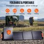 Painel solar monocristalino portátil VEVOR Kit de carregador solar ETFE dobrável de 200 W