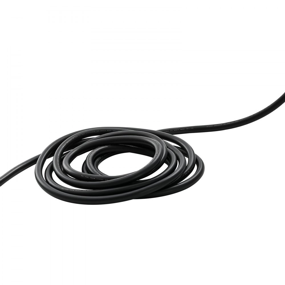 VEVOR 100 FT 10AWG Portable Power Cable (3 Conductor), Heavy Duty 600V SOOW Electrical Power Cable, Industrial Grade Electric Wire, Premium CPE Rubber Jacket, Copper Extension Cord for Welder Machine