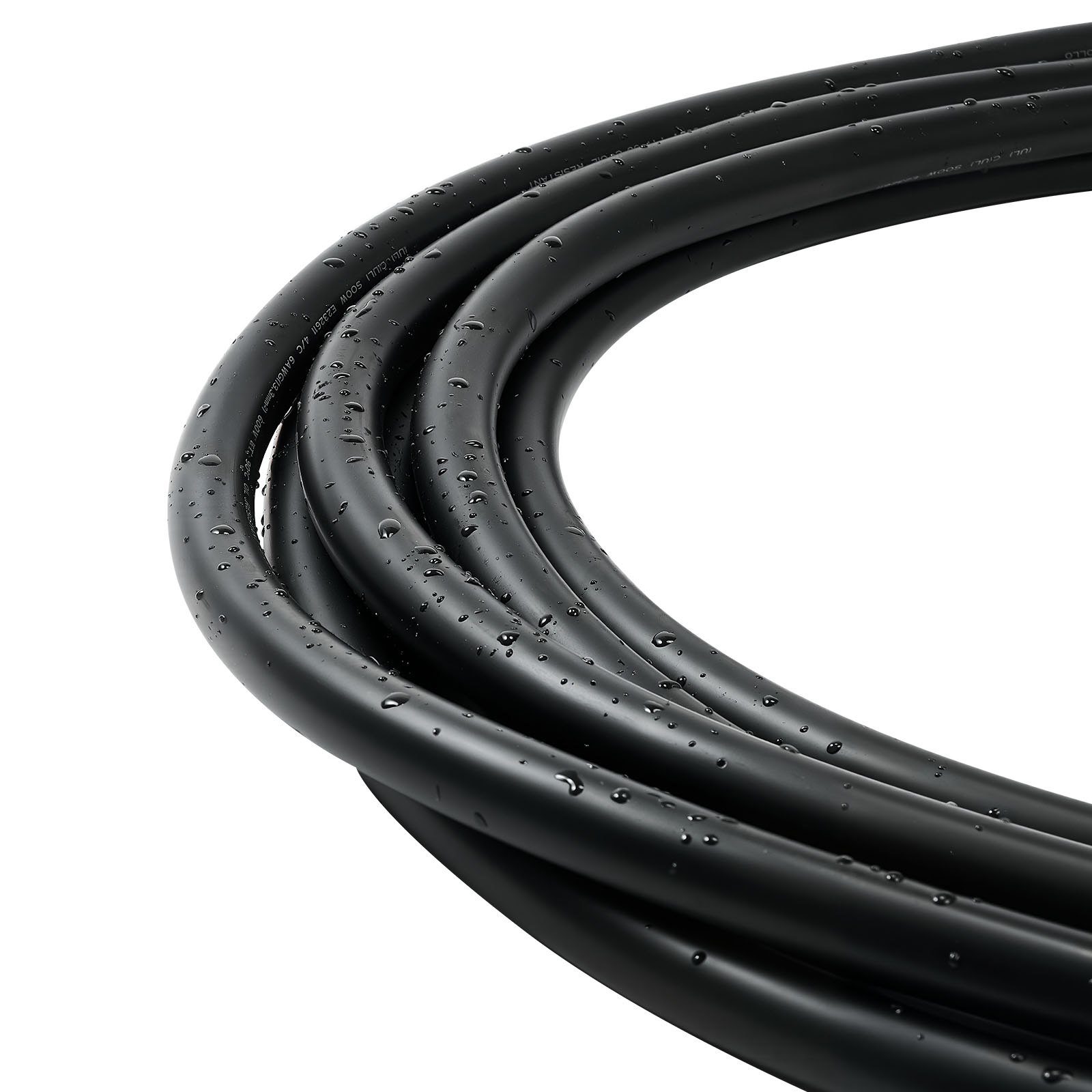 VEVOR 100 FT 10AWG Portable Power Cable (3 Conductor), Heavy Duty 600V SOOW Electrical Power Cable, Industrial Grade Electric Wire, Premium CPE Rubber Jacket, Copper Extension Cord for Welder Machine