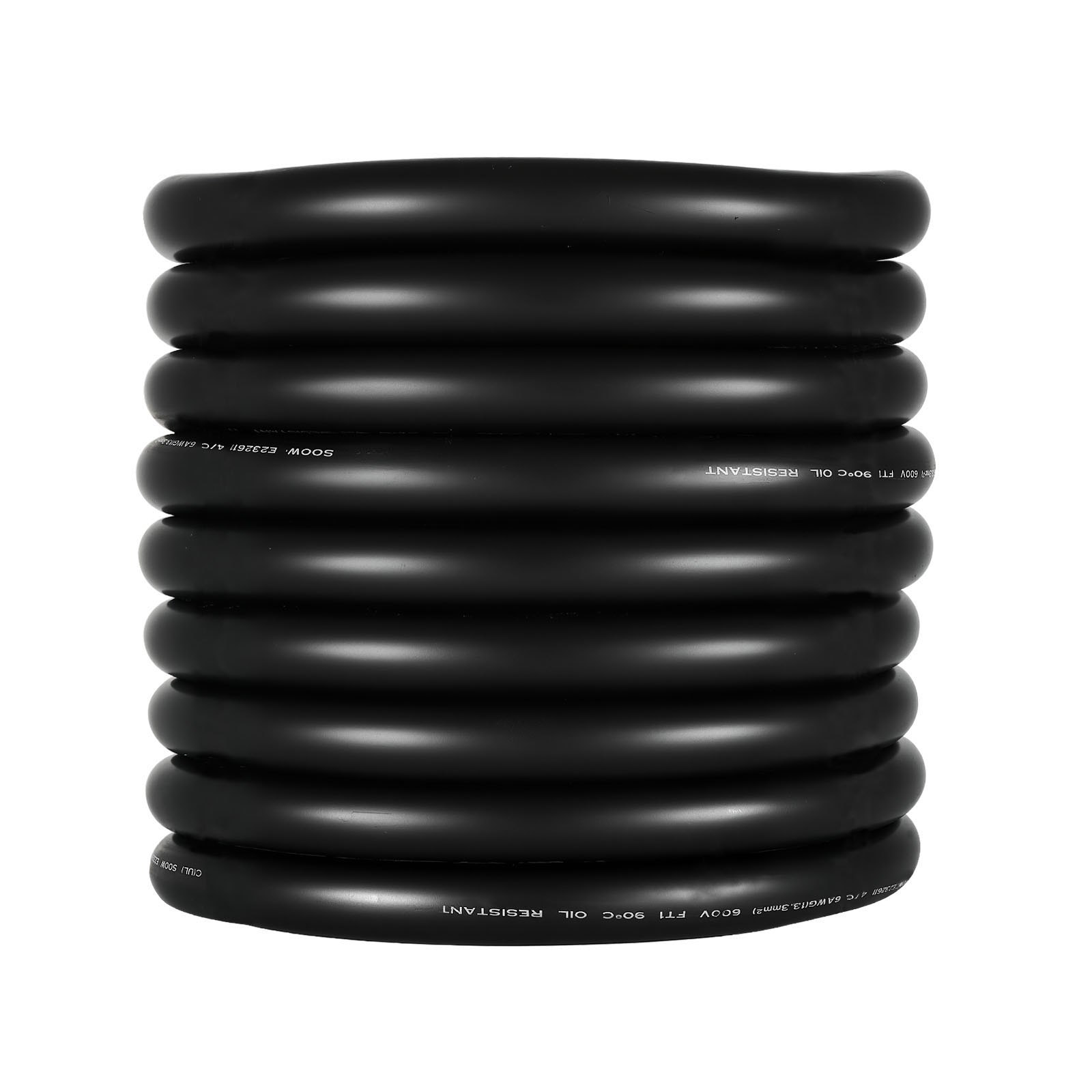 VEVOR 15.24 m 6AWG Portable Power Cable (4 Conductor), Heavy Duty 600V SOOW Electrical Power Cable, Industrial Electric Wire, Premium CPE Rubber Jacket, Copper Extension Cord for Welder Machine