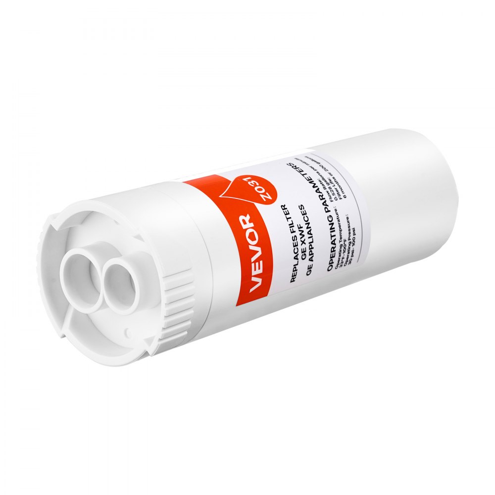 Filtro de agua de repuesto para refrigerador VEVOR, filtración de bloque de carbón para agua potable limpia, certificado para reducir cloro, sabor y olor, plomo, sedimentos y más de 70 contaminantes, blanco, 1 paquete