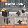VEVOR Foldable Utility Cart, 80 lbs Load Capacity, Folding Portable Rolling Crate Handcart with Durable Heavy Duty Telescoping Handle and 2 Wheels for Travel Shopping Moving Luggage Office Use, Black